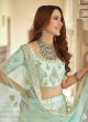 Lehenga Choli Sequins Crepe Silk in Green