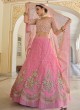 Lehenga Choli Sequins Net in Pink