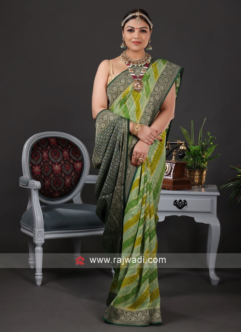 Laxmipati Ragmala 7989 Multicolor Chiffon Saree – Sanskar Sarees