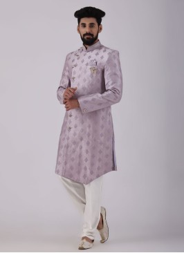 Levender Indowestern In Thread Work Designs