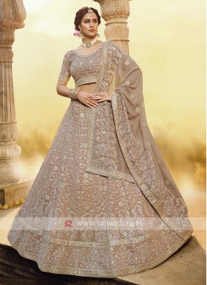 Light Brown Georgette Lehenga Choli