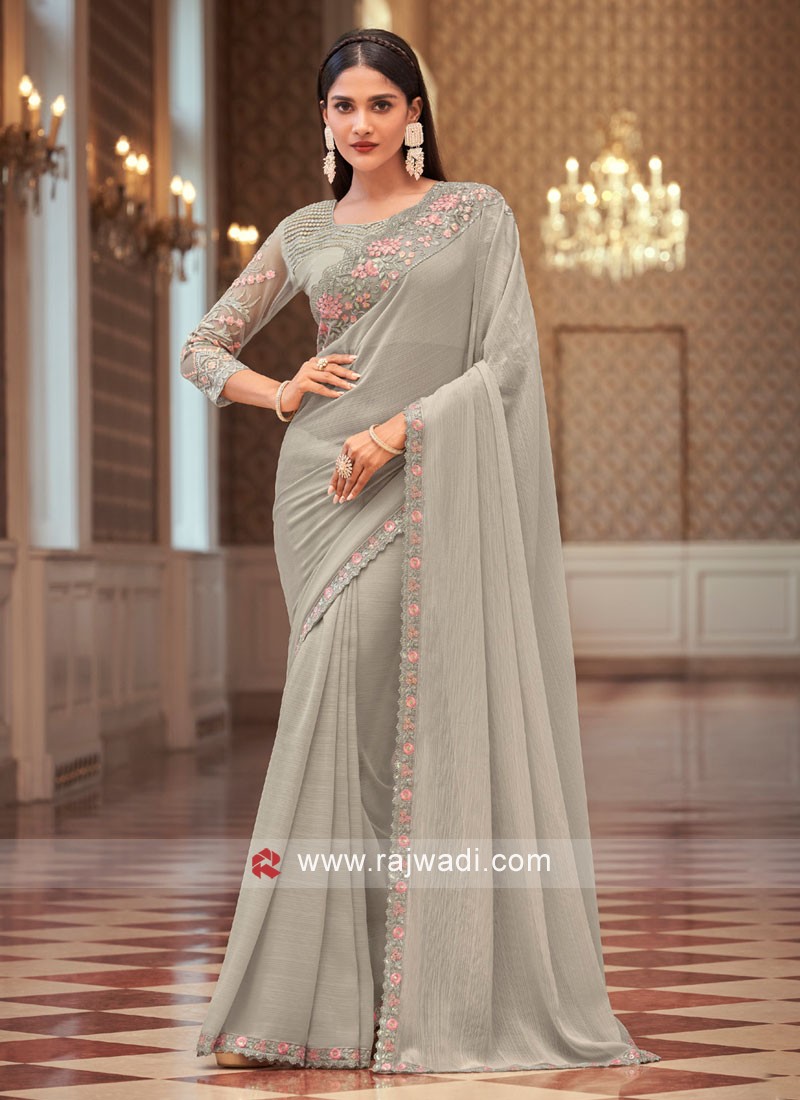 Light colour hot sale wedding sarees