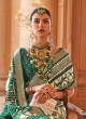 Lovely Green and White Patola Printed Silk Saree