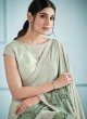 Sea Green Lycra Designer Saree