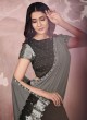 Lycra Sequins Classic Saree in Grey