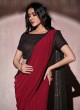 Lycra Sequins Traditional Saree in Maroon