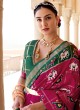 Magenta Patola Silk  Designer Saree