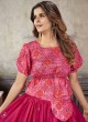 Art Silk Deep Pink Designer Lehenga Choli