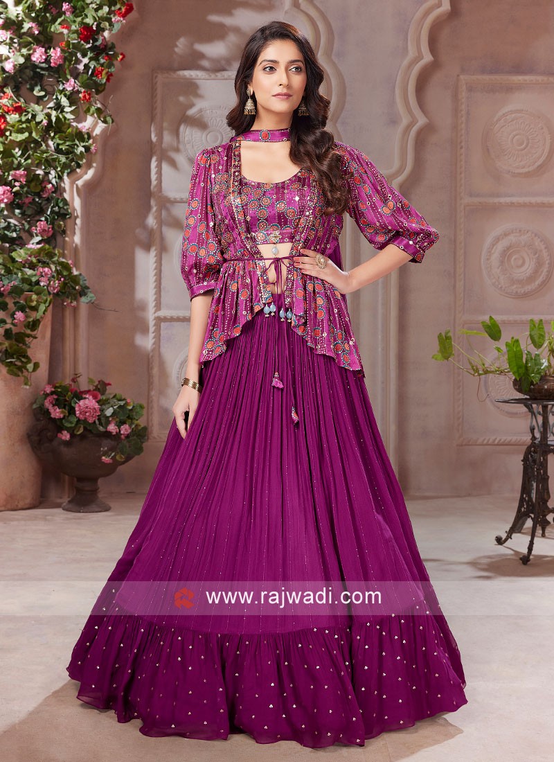 Purple Combination | Combination dresses, Purple color combinations, Long  gown design