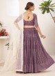 Lavender Georgette Designer Lehenga Choli