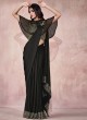 Majesty Sequins Lycra Black Designer Saree