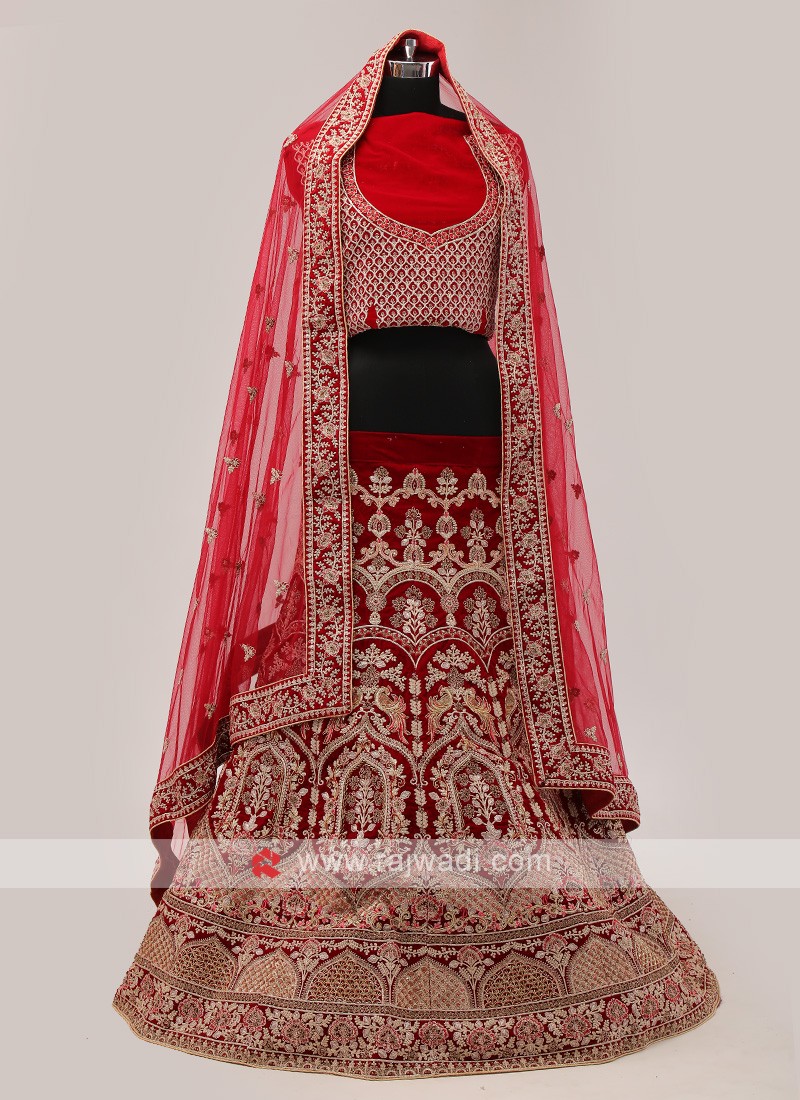 Top 150+ Latest Red Bridal Lehenga Designs 2023 - Bridal