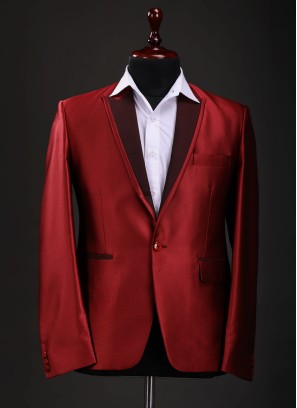Maroon Color Blazer In Imported Fabric