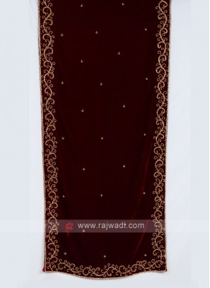 Maroon Color Wedding Dupatta