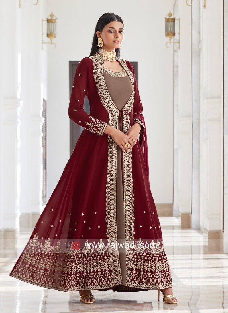 Anarkali dress sale with jacket