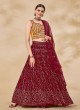 Maroon Georgette Readymade Lehenga Choli