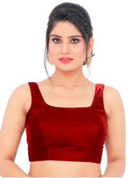 Maroon Saree Blouse In Velvet