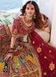 Maroon Velvet Wedding Designer Lehenga Choli