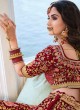 Maroon Velvet Wedding Designer Lehenga Choli