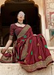 Maroon Weaving Banarasi Silk Designer Traditional Saree