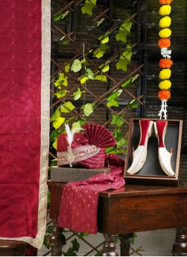 Maroon Wedding Wear Jodhpuri Suit For Groom