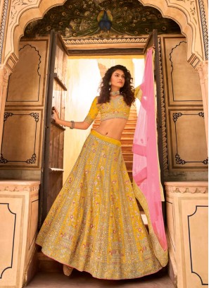 Marvelous Organza Sequins Lehenga Choli