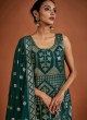 Marvelous Green Georgette Straight Salwar Kameez