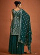 Marvelous Green Georgette Straight Salwar Kameez