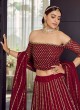 Designer Maroon Zari and Sequins Embellished Lehenga Choli