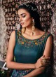 Masterly Resham Rama Blue Anarkali Suit