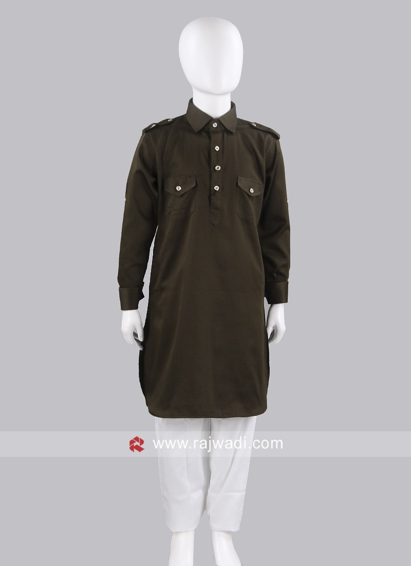 Pathani Suit Mandrian Premium- Olive in Nashik at best price by Apvity -  Justdial