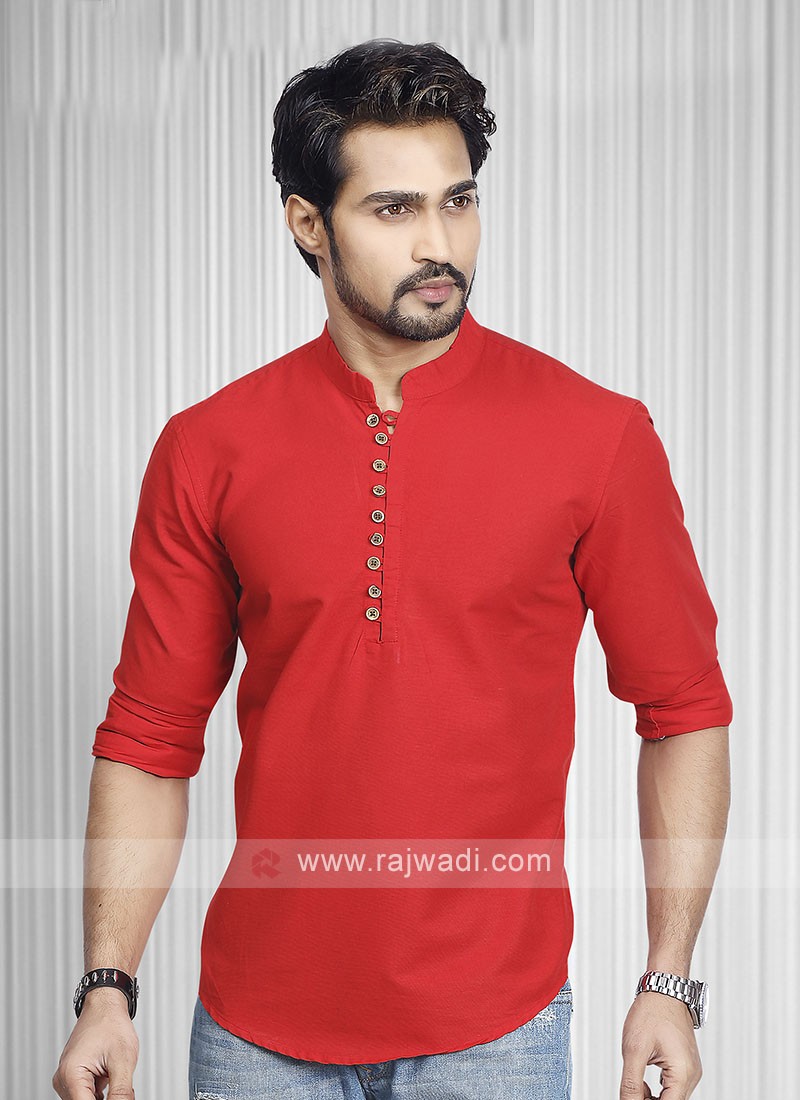 red kurta shirt