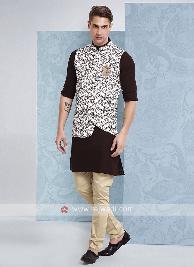 Mens Designer Nehru Jacket Suit