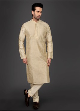 Mesmerizing Cream Color Kurta Pajama