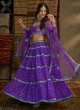 Purple Embroidered Georgette Lehenga Choli