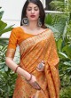 Modernistic Mustard Weaving Traditional Saree