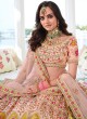 Modernistic Peach Embroidered Designer Lehenga Choli