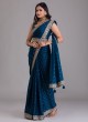 Elegant Blue Dori and Sequins Work Designer Saree