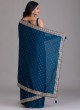 Elegant Blue Dori and Sequins Work Designer Saree