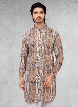 Multi Color Cotton Silk Readymade Kurta