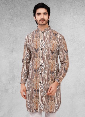 Multi Color Cotton Silk Readymade Kurta