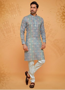 Multi Color Fancy Printed Kurta Pajama