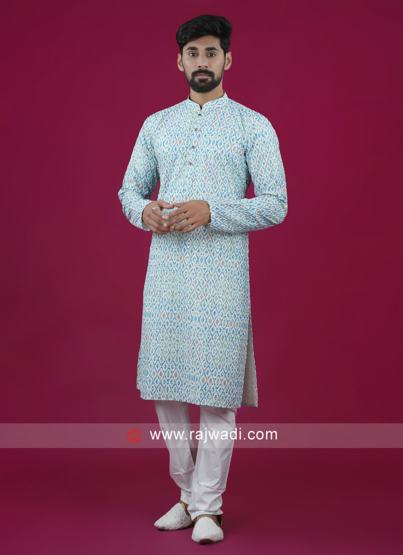 Multi colour best sale kurta pajama