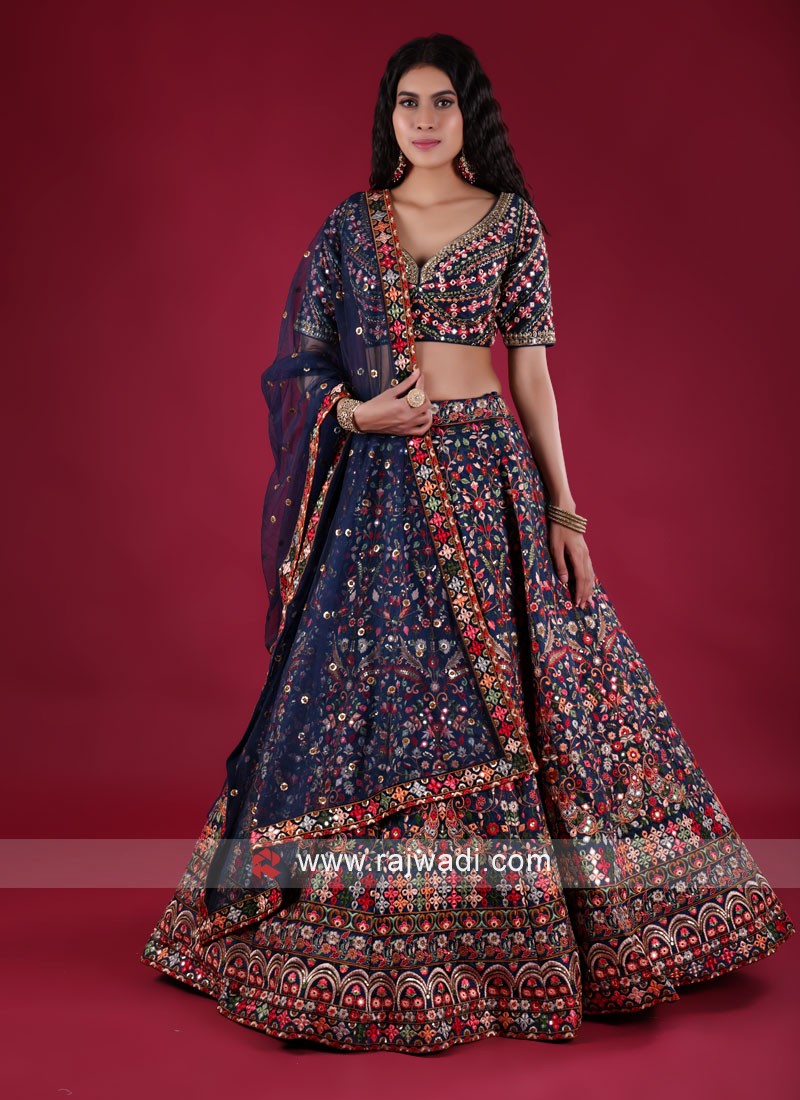 Multicoloured And Cream Coloured Lehengas With Jewellery | Indian bride, Bridal  lehenga, Beauty women