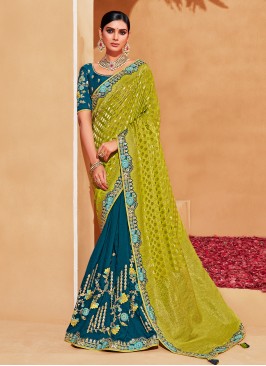 Multicolor Silk Designer Saree