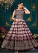 Multi Colour Foil Print Trendy Gown