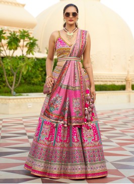 Designer Swarovski Embroidered Silk Lehenga Choli