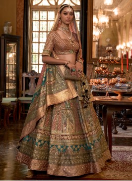 Exquisite Multi Color Silk Wedding Lehenga Choli