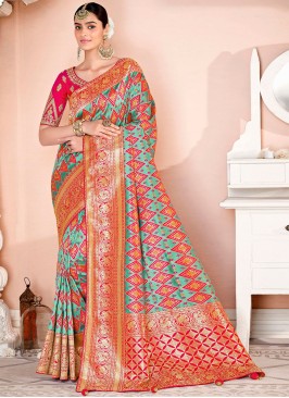 Multi Colour Silk Classic Saree