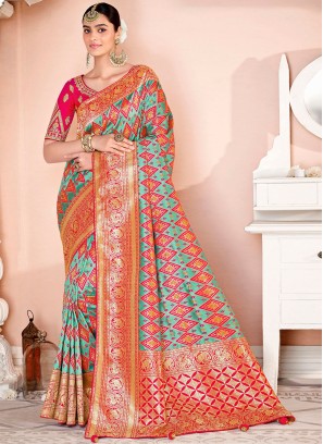 Multi Colour Silk Classic Saree